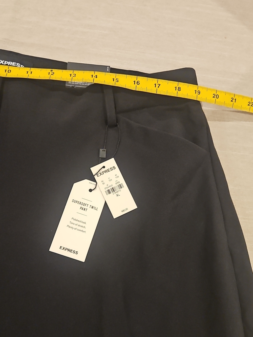 NWT Express High Waisted Supersoft Twill Bootcut Pant Black Size XL - Picture 9 of 12